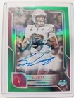 2025 Bowman Chrome University Football Green Refractor Sam Leavitt #BCA-SL