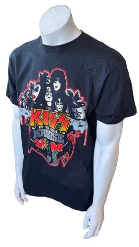 Fruit of The Loom Men's Kiss Wet Wild Rockin Kruise Black Shirt Size Large