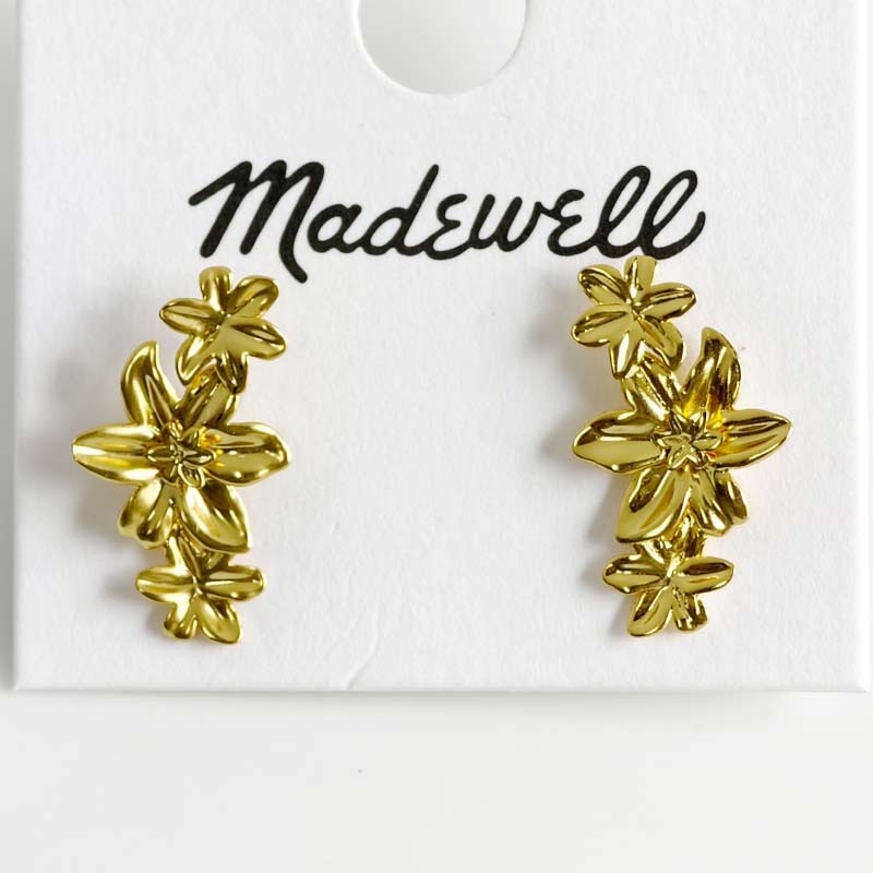 MadeWell Flower Statement Stud Earrings Gift Chic Women Party Vacation Jewelry
