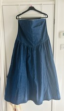 Zara Women's Denim Strapless Dress