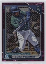 2024 Bowman Chrome Prospects Fuchsia Lunar Refractor /199 Gabriel Gonzalez 0n64