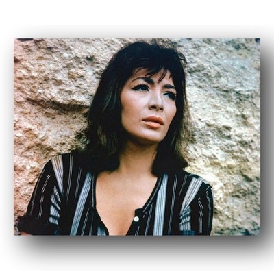Juliette Greco Photo 8x10 French Actress Singer Striped Blouse 1965 Portrait
