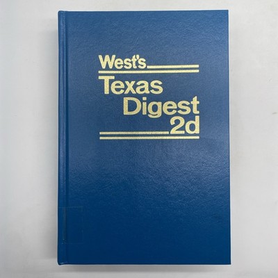 Wests Texas Digest 2d Volume 4C Appeal And Error Hardcover