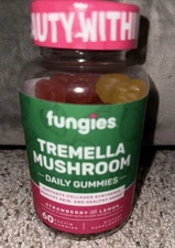 Fungies Tremella Mushroom Gummies | Strawberry & Lemon | 60 Servings | Super ...