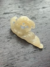 Yunnan Frozen Stone Wave Carving Brush Rest Antique Toy Used