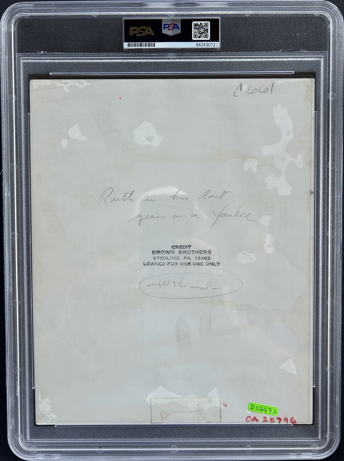 1933 Babe Ruth Iconic Goudey Card-Used Type II Original Vintage Photo PSA AUTH view 2