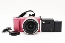 SONY 5000 Mirrorless Camera Pink w/Cap, Battery, Charger Language Japanese only