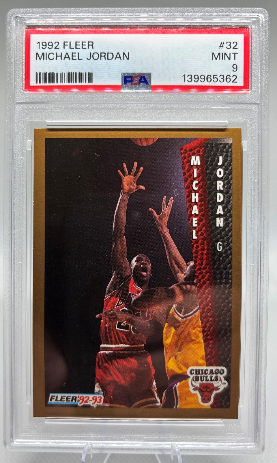 1992 Fleer - Michael Jordan #32 - PSA 9 - Mint! - Super Clean New Slab!