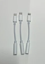 Apple MFI Certified MMX62AM/A 3.5mm Audio Adapter, Three pack, Brand New