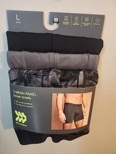 All In Motion 3 Mesh Panel Boxer Briefs Size L