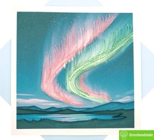 Aurora Magic Quilling Greeting Card - Unique Dedicated Handmade Art