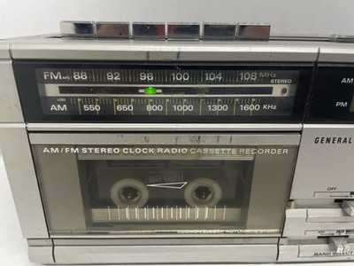 Vintage GE 7-4984B AM/FM Clock Radio Cassette Player | eBay