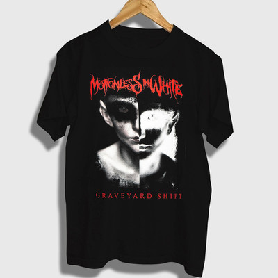 VTG Motionless in White Band Graveyard Shift Black S to 5XL Shirt CK312