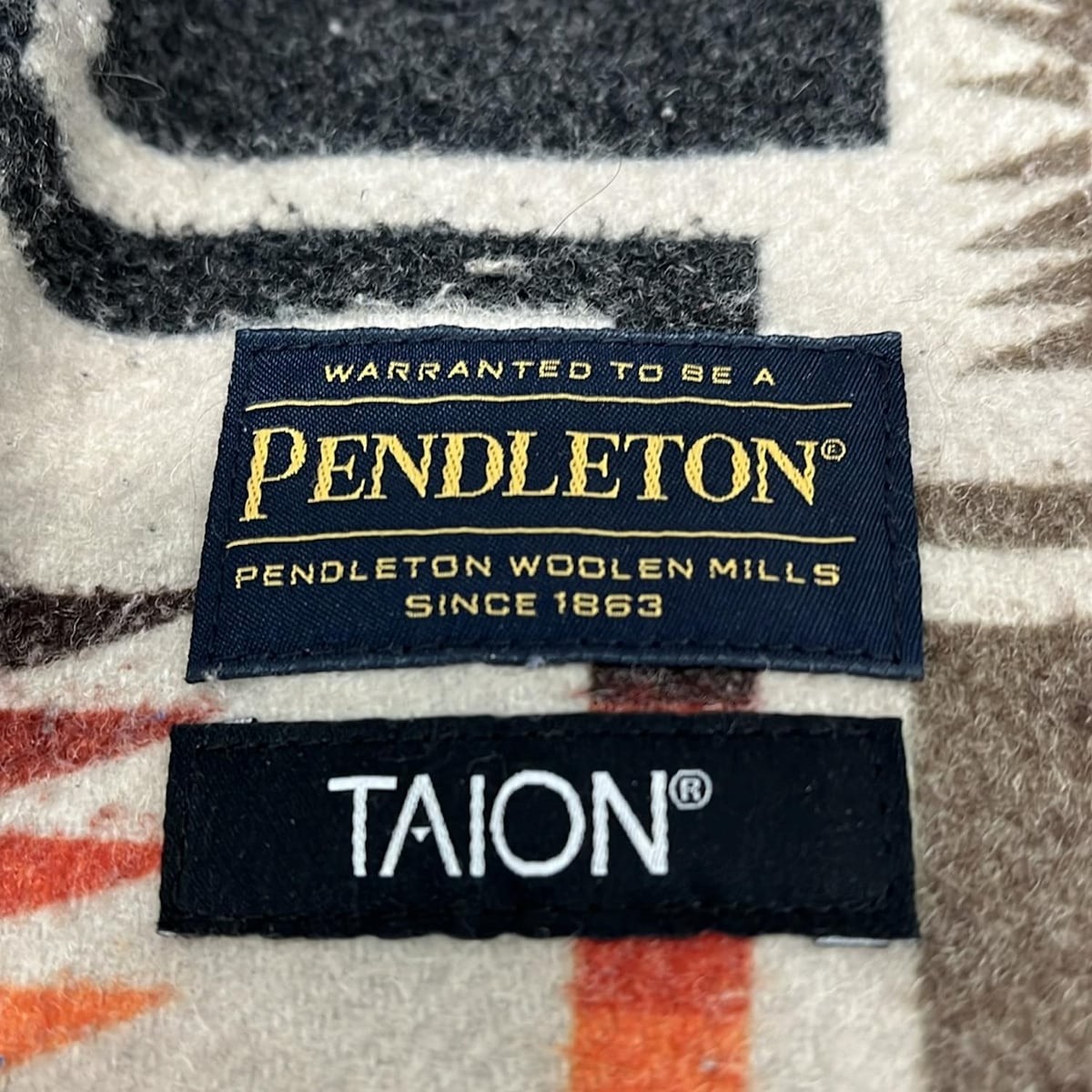 PENDLETON - Black Beige Multi Nylon Polyester Woo… - image 7