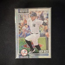 2026 Topps Series 1 Ben Rice New York Yankees Celebration Confetti Parallel 