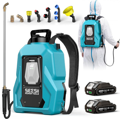 Backpack Sprayer Battery Powered, Leak-Proof 5-Gallon, Dual Battery Electric Spr