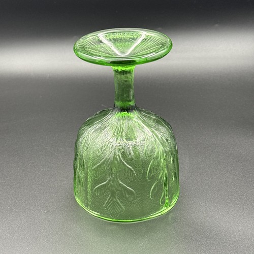 Vintage FTD Green Glass Candy Trinket Dish Embossed Oak Leaf - Picture 4 of 8