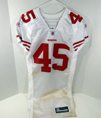 2011 San Francisco 49ers West #45 Spiel Ausgegeben Weiß Trikot 42 DP30160