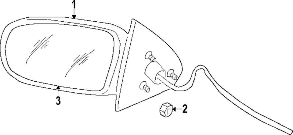 Espejo retrovisor lateral de pasajero GM 15810882 genuino Foto 2 de 2