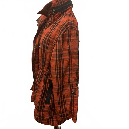 No Brand Damen Gr. 2XL XXL Orange Schwarz Parka Style Anorak Jacke Mantel Gefüttert - Bild 10 von 14