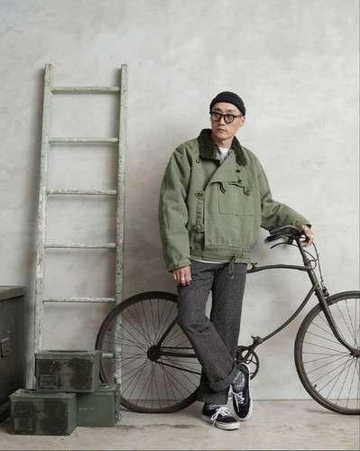 Vintage Swedish Army Motorcycle Jacket Jacket Outer Black Dyed Mens Size L Rare - Picture 12 of 12