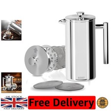 Tragbare 600ml French Press - Doppelwandige Edelstahl Kaffee & Tee Maschine