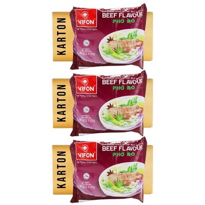 Vifon Pho Bo Instant Reisnudeln mit Rindgeschmack 90x60g Pho Nudelsuppen