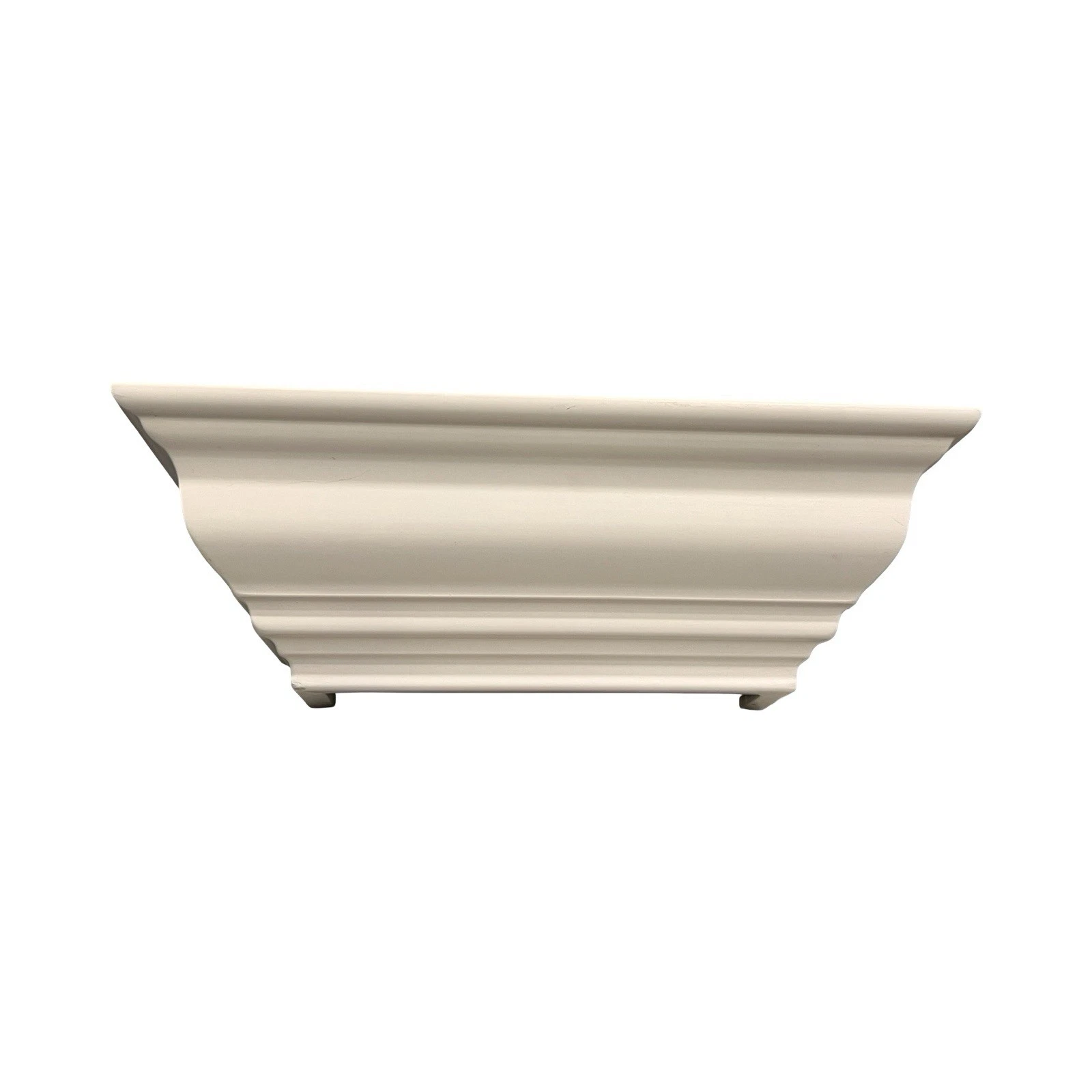 Wall Shelf White Richly Molded w/Plate Groove 12”L x 3.4”T Excel. Used Condition