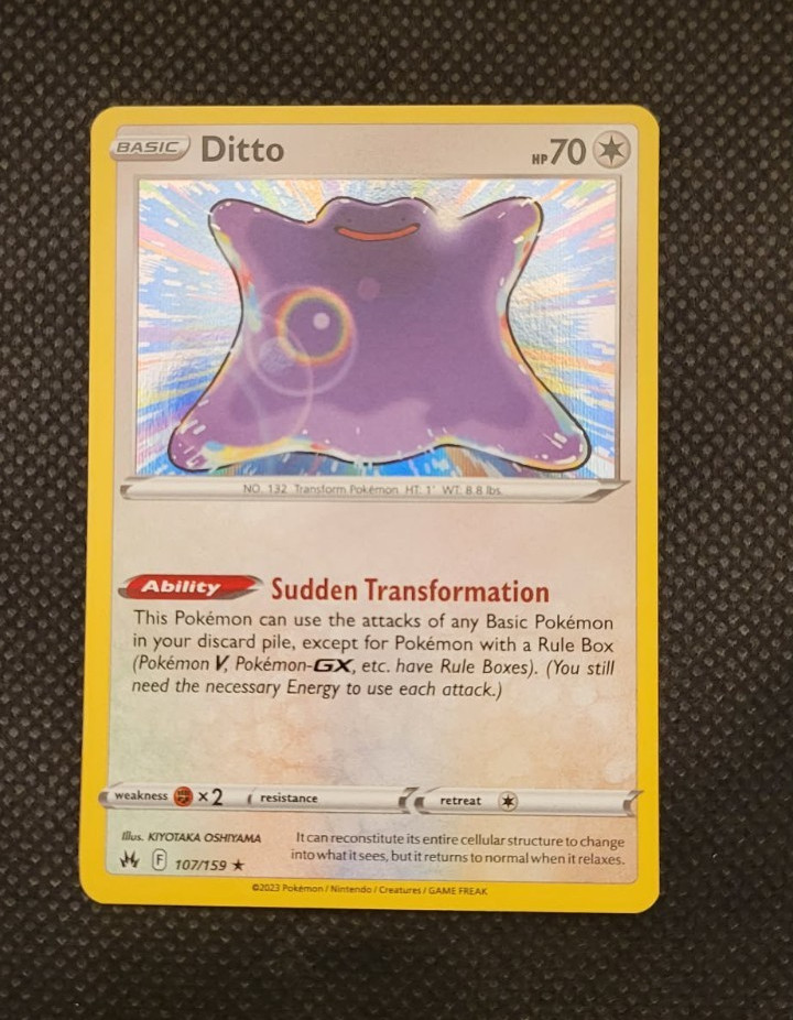 Ditto 107/159 Crown Zenith Holo Rare Pokemon