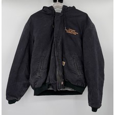Carhartt FR Flame Resistant Hooded Jacket Black 101621-001 Mens Large CAT 4