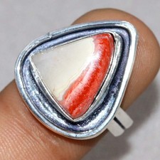 Red Jasper 925 Silver Plated Ring US 11.25 Boho Jewelry Limited Stock Deal AU D2