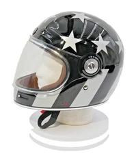 TORC T1 Retro Helmet Captain Vegas Gloss Black Size Small - T105CAP22