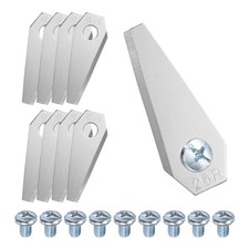 9-Pack Robotic Lawnmower Replacement Blades, 49x19x0.8mm [Silver Tone]