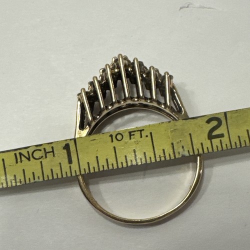 Vintage 1 Ctw Diamond Cluster 10k Yellow Gold Ring I Believe It’s Size 10 - Picture 23 of 24