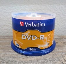 Verbatim DVD-R 50 Pack 4.7GB 16x Blank Discs Spindle NEW Sealed