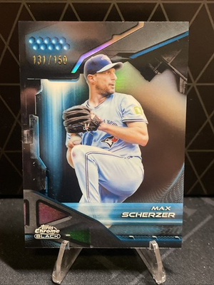 #ad 2026 Topps Chrome Black Max Scherzer #189 Blue Refractor 150 $3.00