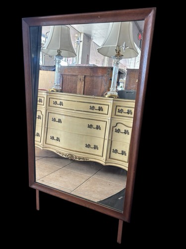 MCM | Walnut Broyhill ? Saga Dresser Mirror With Etched Stars/Starburst