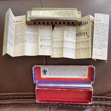 M. Horner Harmonica Marine Band German Made   1896 box  instructions