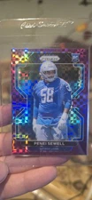 2021 Panini Prizm Penei Sewell Purple Power Rookie #429 19/49 Lions RC