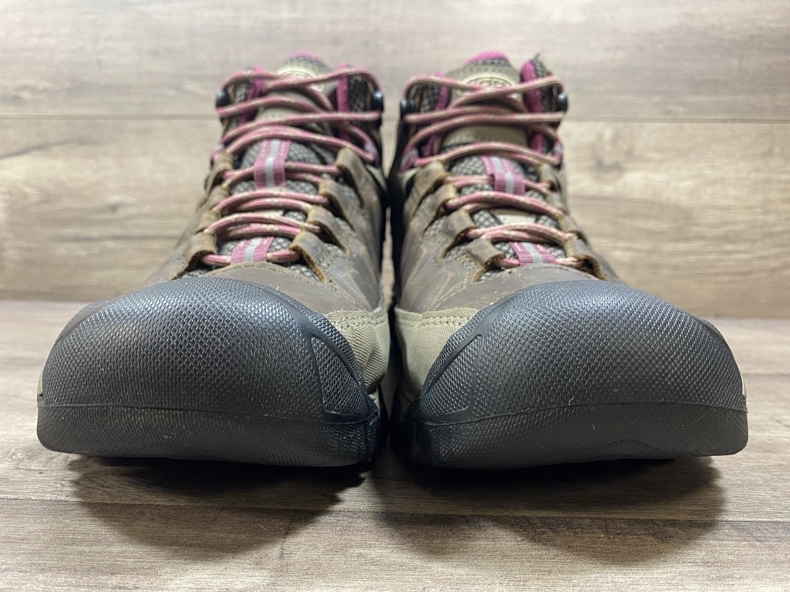 Stivali da trekking Keen scarpe medie impermeabili scarpe in pelle marrone da donna taglia 9 5