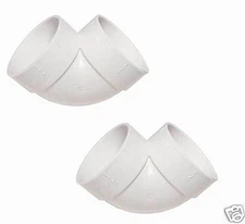 (2)  90 Short EL  Central Vacuum 2" PVC Rough-in Fitting