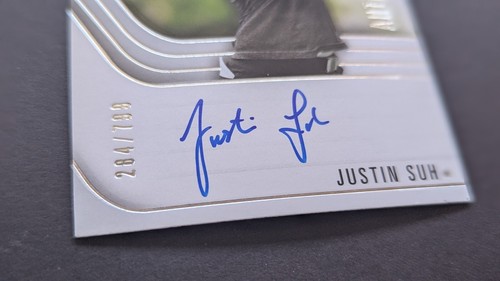 2021 SP Authentic Golf Authentic Rookies Auto Justin Suh RC 284/799 READ - Picture 2 of 4