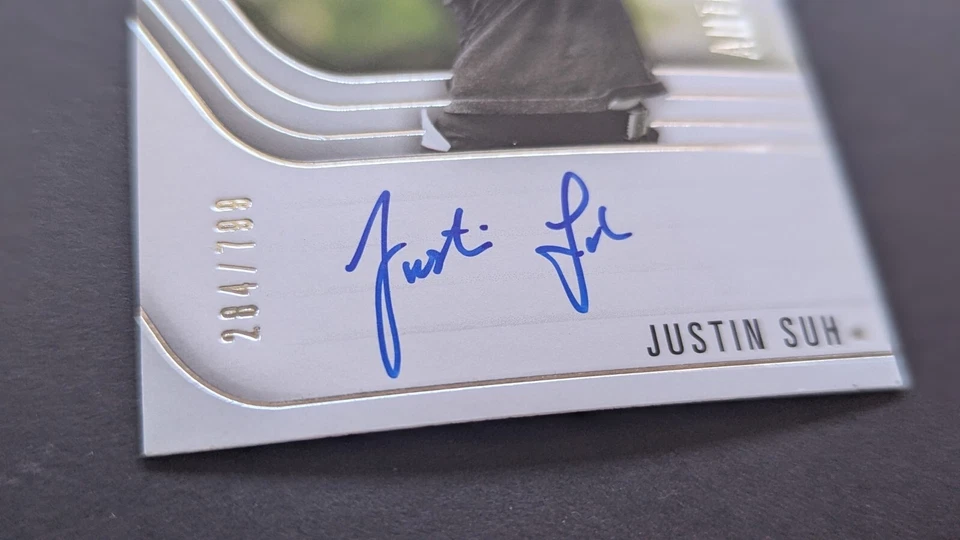 2021 SP Authentic Golf Authentic Rookies Auto Justin Suh RC 284/799 READ - Image 2 of 4