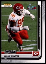 2022 Panini Instant Super Bowl LVII #16 Khalen Saunders RARE ROOKIE KC Chiefs