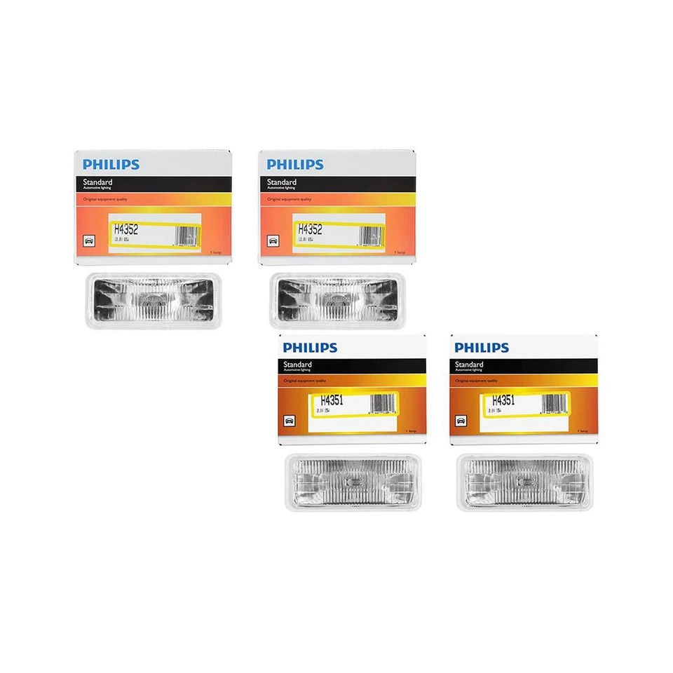 Faro halógeno Philips 4 piezas para Pontiac Grand Prix 91-96 haz alto+bajo Foto 2 de 4