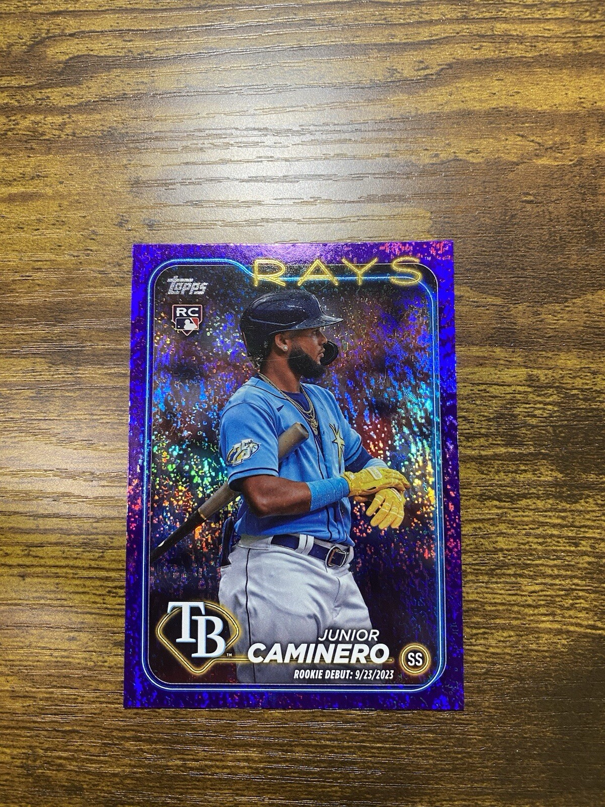 2024 Topps Update Junior Caminero Rookie Debut Purple Foil /799 #US223