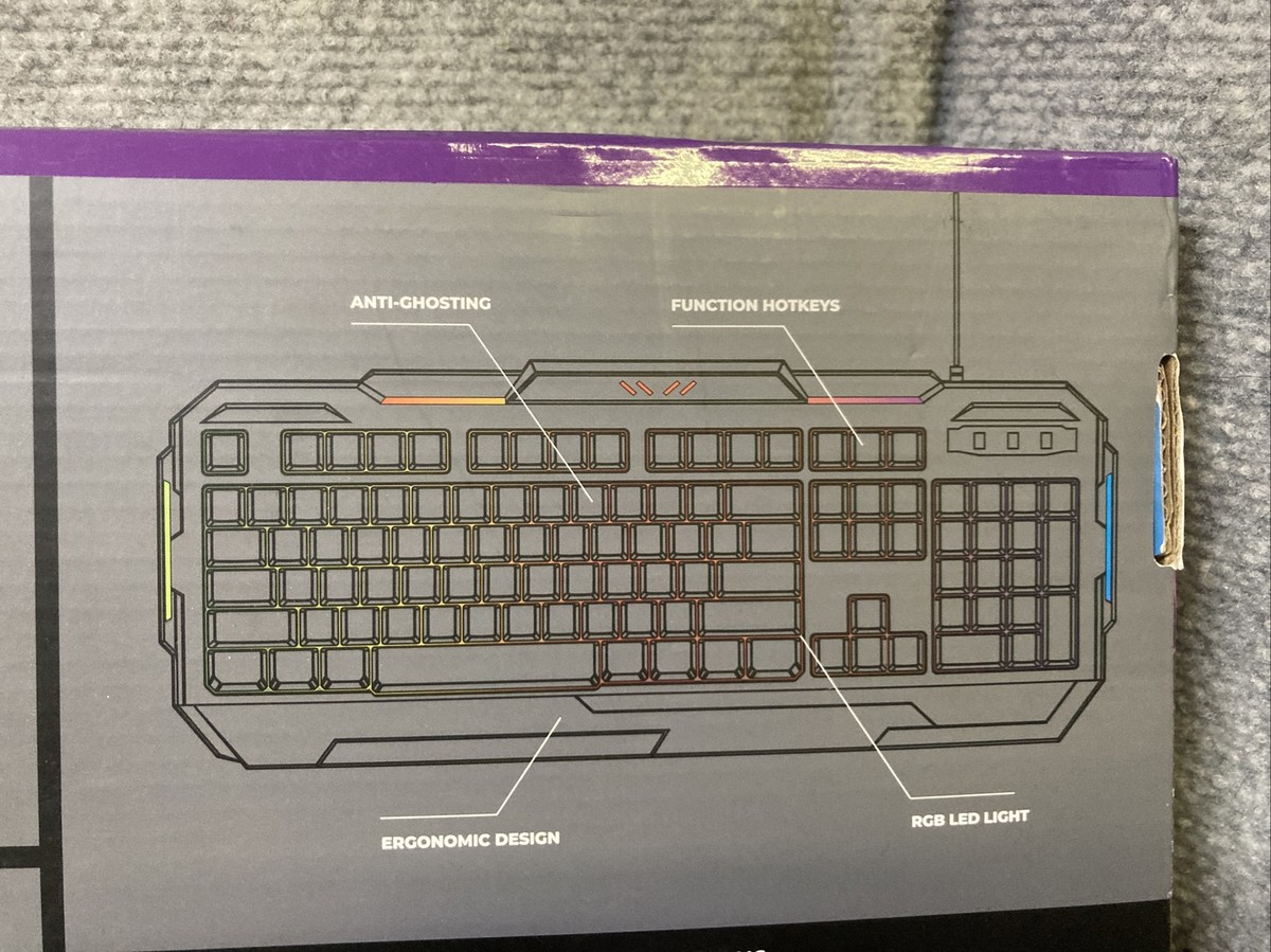 Bugha LED Gaming Keyboard Fortnite Champion Kids New !!