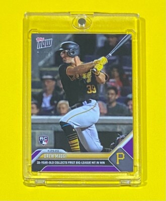 2023 MLB Topps Now Drew Maggi Rookie PURPLE PARALLEL /25 SSP Pirates #201 RC  