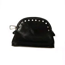 WCM Italian Leather Coin Purse Black Great Condition