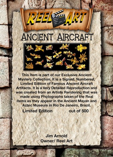 Antiguo juego de máquina voladora de aviones, azteca, maya, inca, metal, firmado, numerado - Imagen 12 de 12